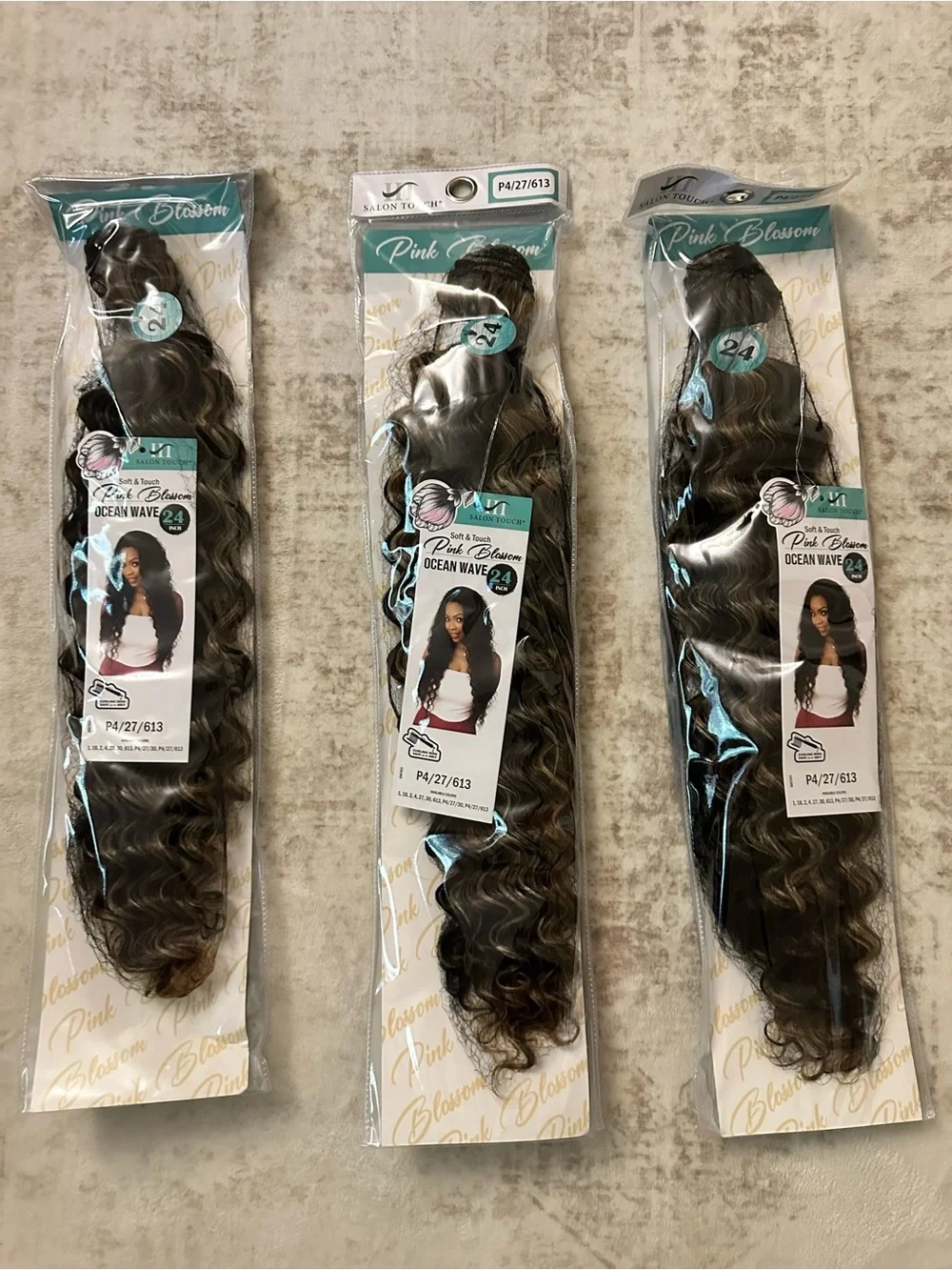 Salon Touch Pink Blossom Ocean Wave 24in Hair Bundles